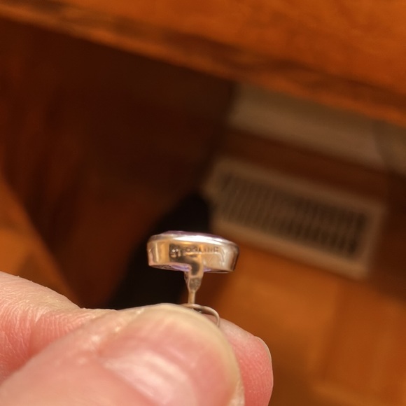 Vintage Shiptonia England Sterling Silver & Amethyst Pierced Earrings - Picture 3 of 6